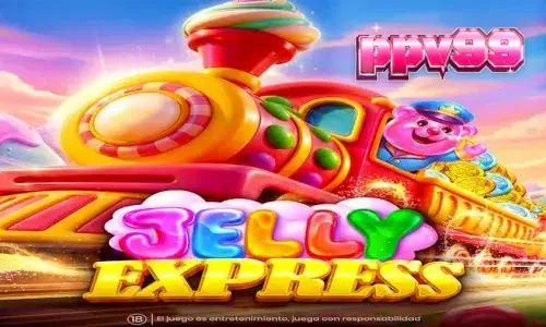 Tampilan visual ceria dari slot Jelly Express dengan simbol permen berwarna-warni
